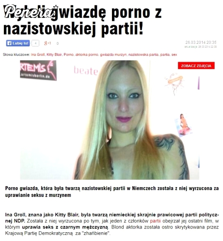 Wywalili gwiazdę porno z partii nazistowskiej