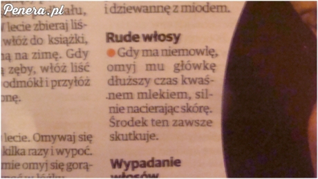 Z rudych włosów można leczyć