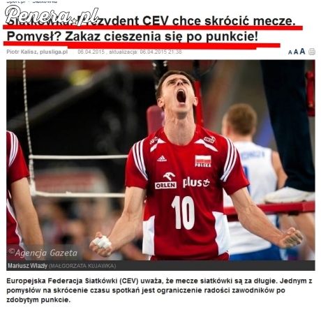 Zabronią się cieszyć po zdobytym punkcie