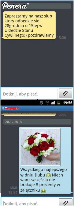 Zaproszenie na ślub smsem