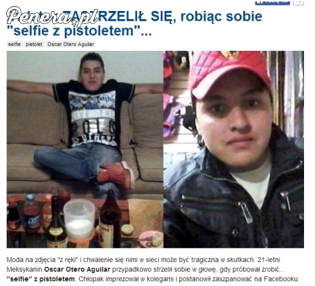 Zastrzelił się robiąc sobie selfie