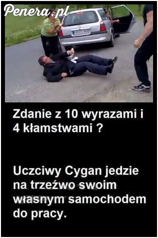 Zdanie z 10 wyrazami i 4 kłamstwami