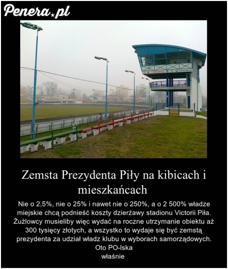 Zemsta prezydenta piły na kibicach