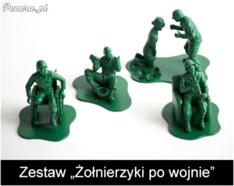 Zestaw do zabawy - żołnierzyki po wojnie