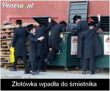 Złotówka wpadła do śmietnika