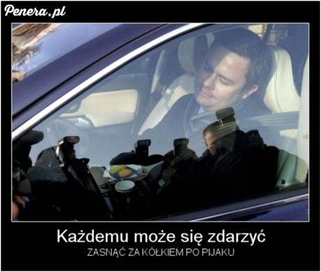 Zmęczony po locie samochodem