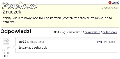 Znaczek ze szklanką