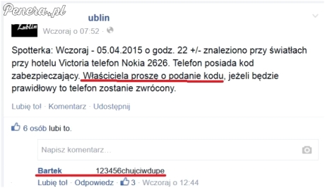Znalazca szuka frajera od telefonu